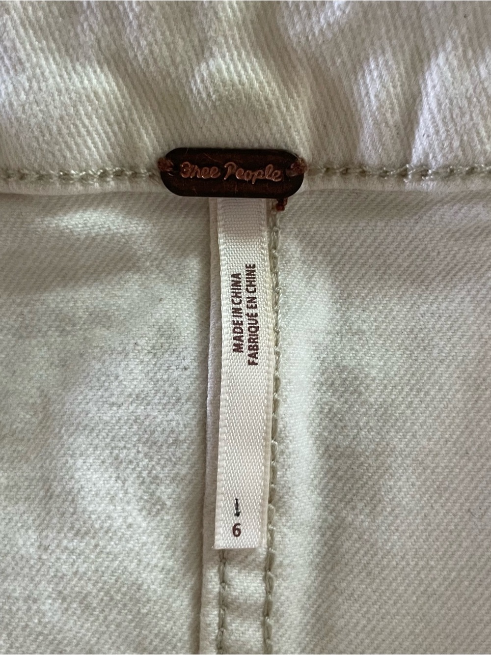 Free People White Button-Front Midi Skirt - Picture 4 of 4